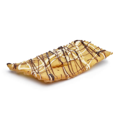Fried Chiacchiere glazed with Chocolate