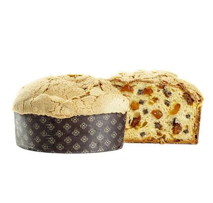 Panettone con albicocche semicandite con gocce di cioccolato fondente