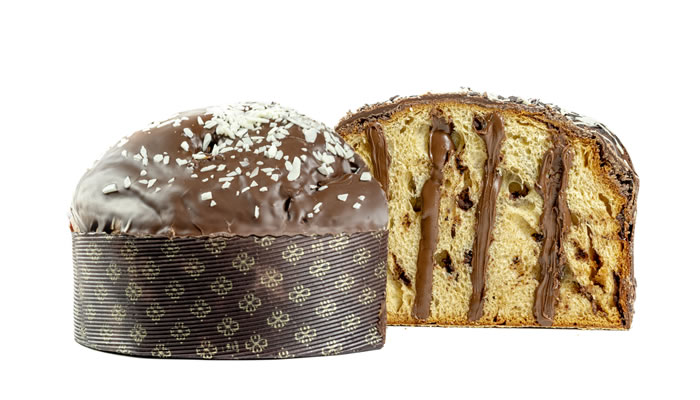 Panettone cioccolato con crema di nocciola